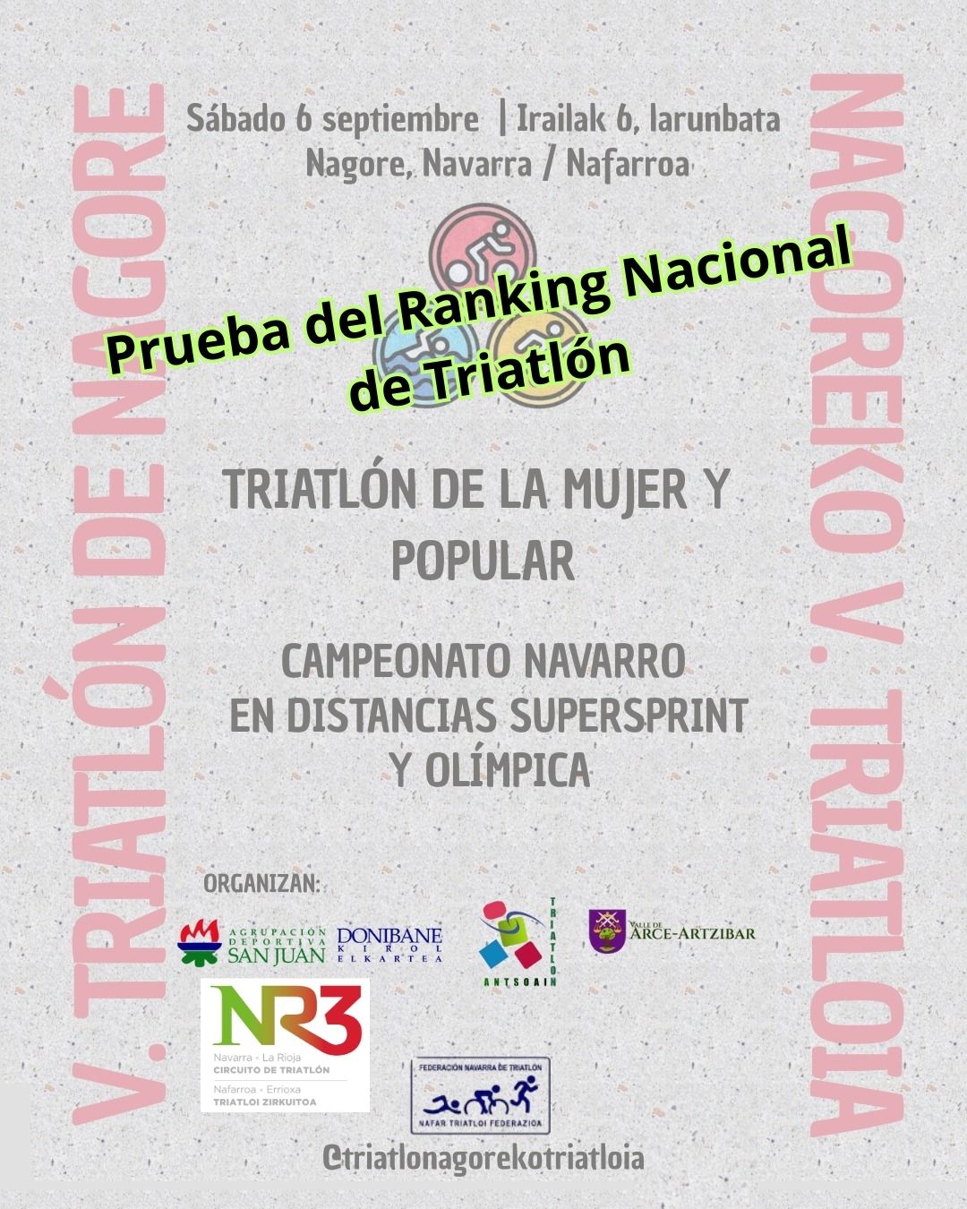 El Triatl&oacute;n de Nagore Cto Navarro Super Sprint-Ol&iacute;mpico  y NR3